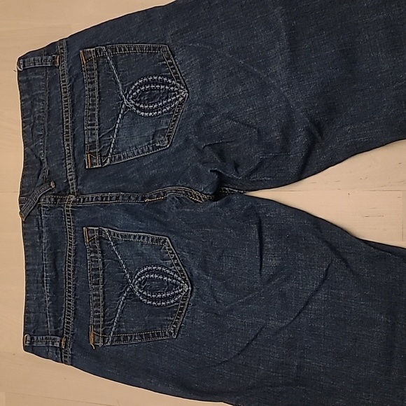 LIKE NEW Y2K 2007 Old Navy Darkwash Flared Mid Rise Jeans - Picture 12 of 13